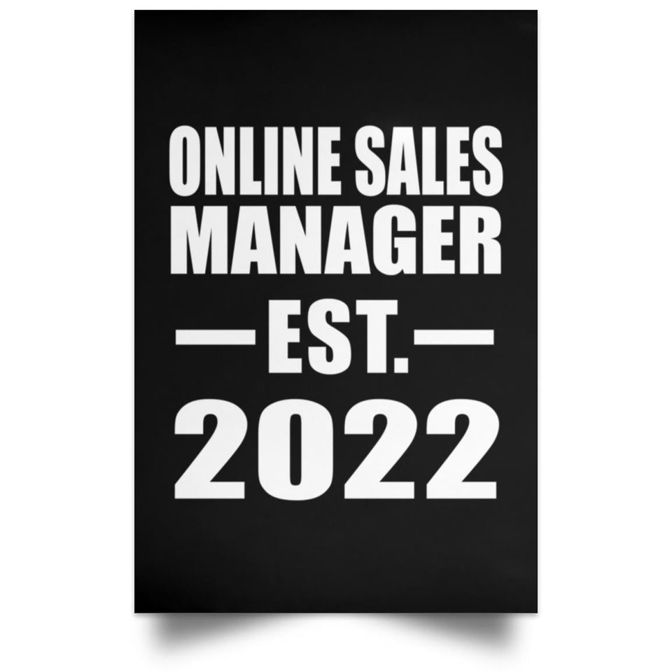 Online Sales Manager Established EST. 2022 - Poster Portrait