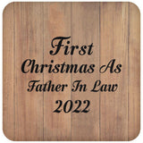 First Christmas As Father In Law 2022 - Drink Coaster C