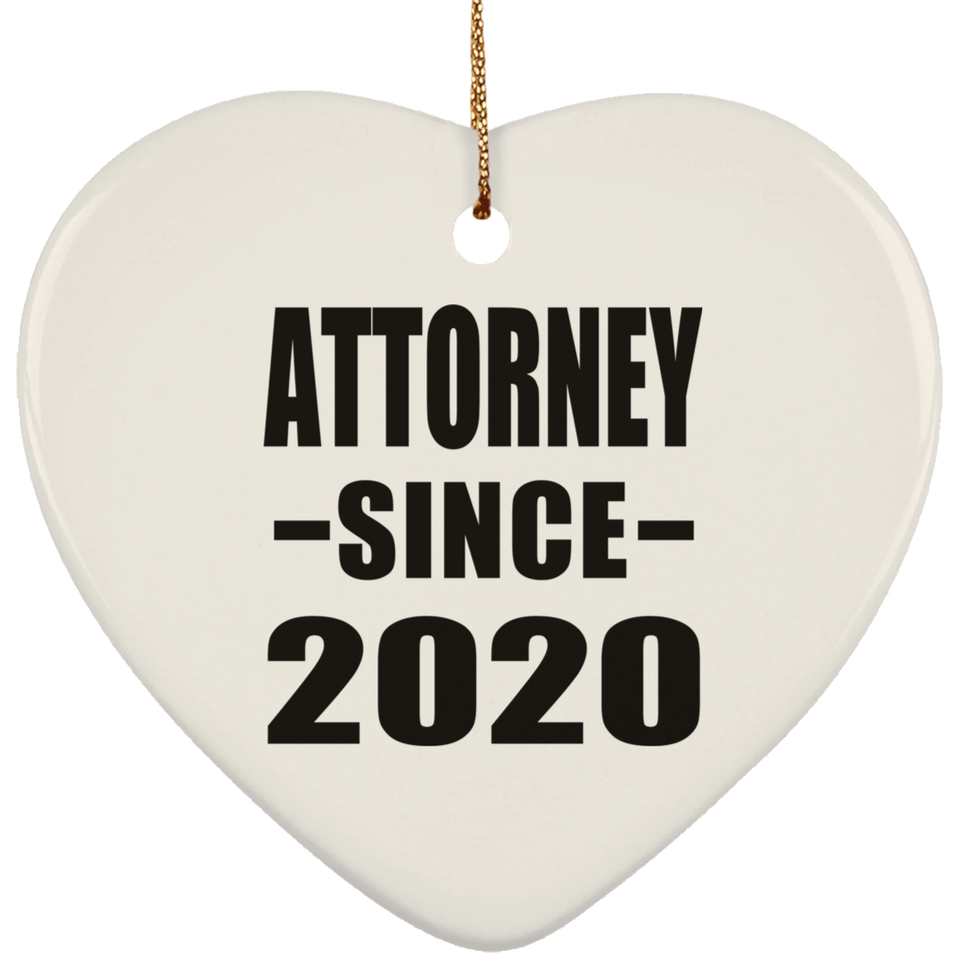 Attorney Since 2020 - Heart Ornament
