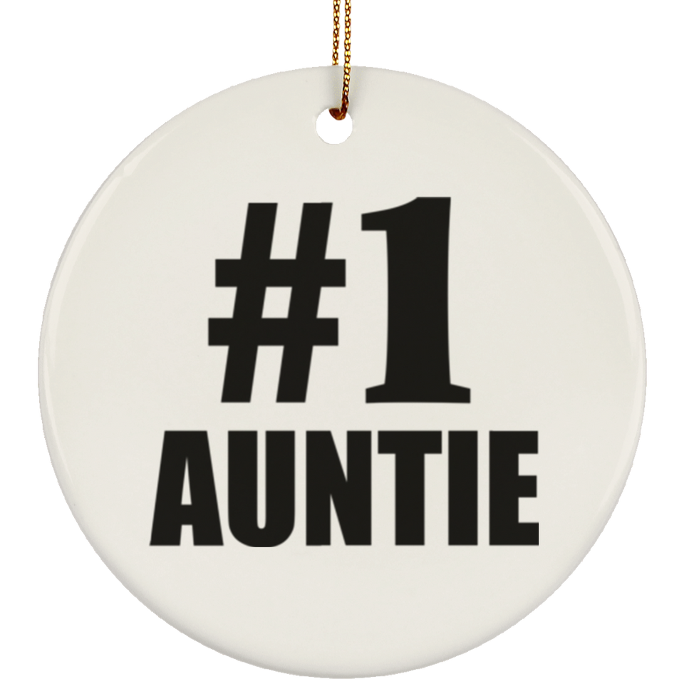 Number One #1 Auntie - Circle Ornament