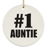 Number One #1 Auntie - Circle Ornament