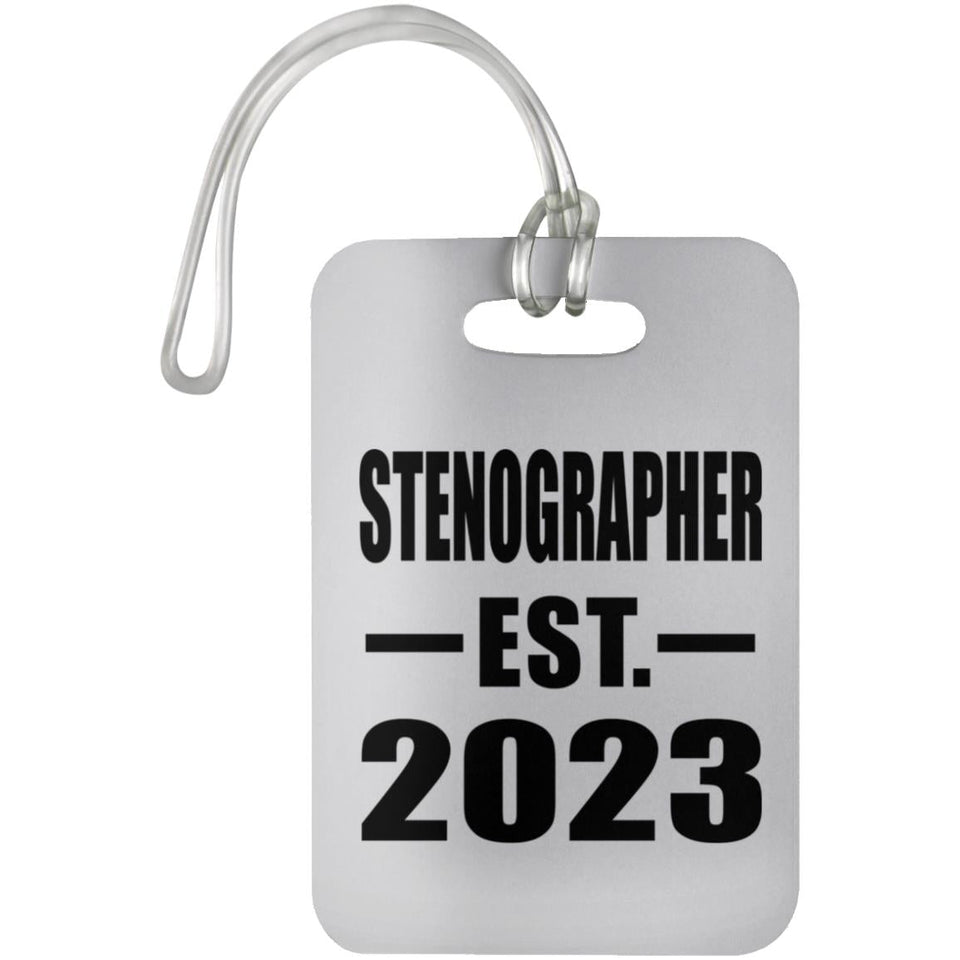 Stenographer Established EST. 2023 - Luggage Bag Tag