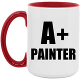 A+ Painter - 15oz Accent Mug Red