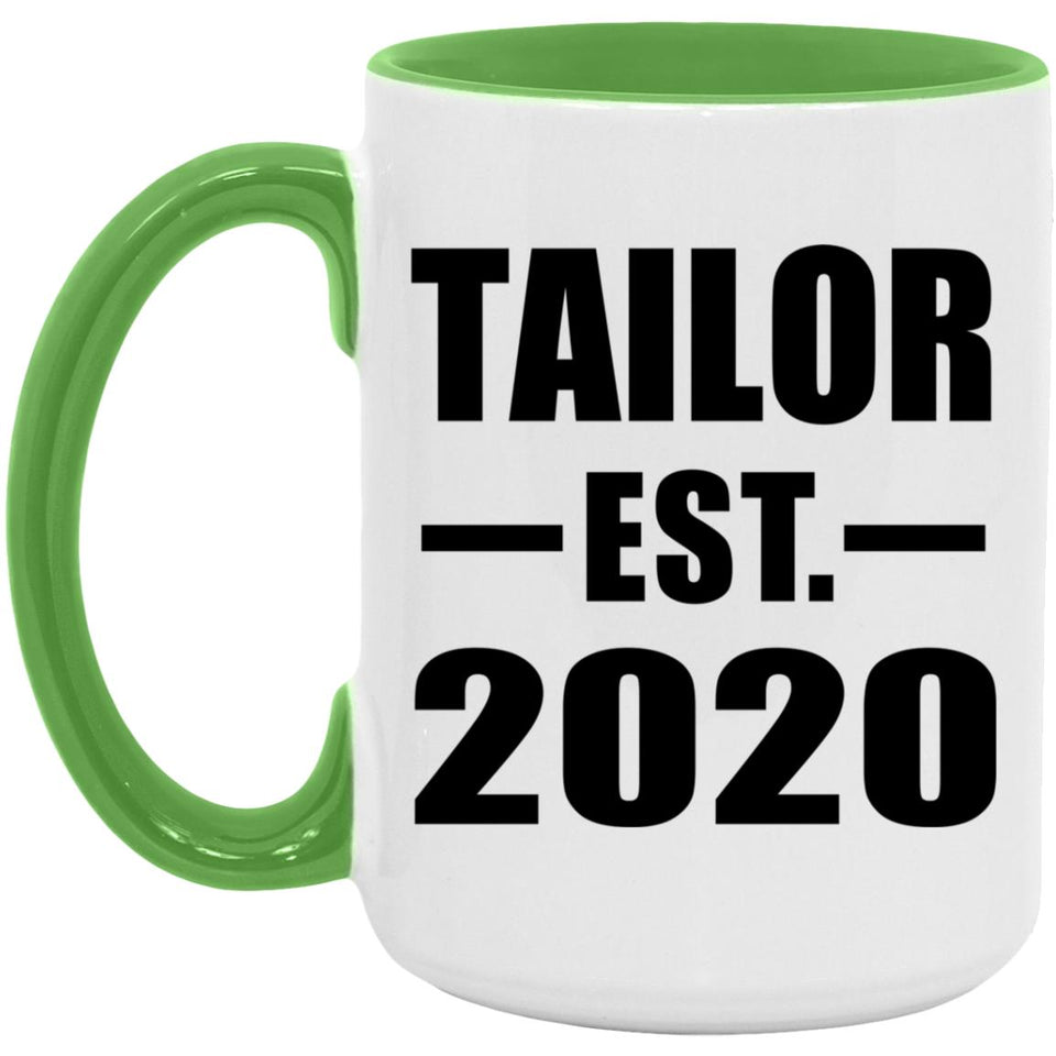 Tailor Established EST. 2020 - 15oz Accent Mug Green