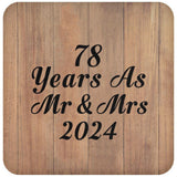 78 Years As Mr & Mrs 2024 - Drink Coaster C