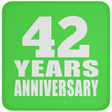 42nd Anniversary 42 Years - Drink Coaster
