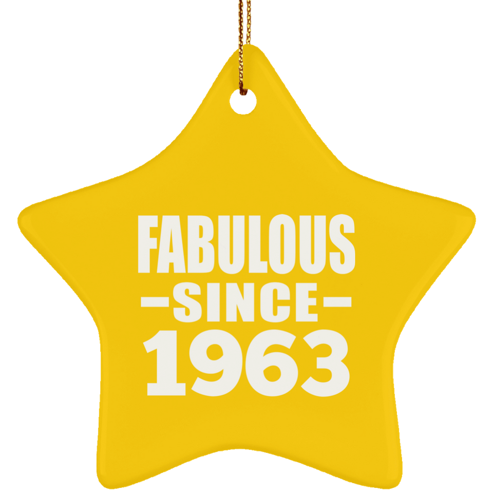 61st Birthday Fabulous Since 1963 - Star Ornament
