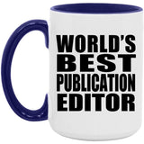 World's Best Publication Editor - 15oz Accent Mug Purple