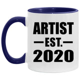 Artist Established EST. 2020 - 11oz Accent Mug Purple