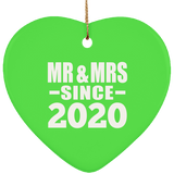 4th Anniversary Mr & Mrs Since 2020 - Heart Ornament