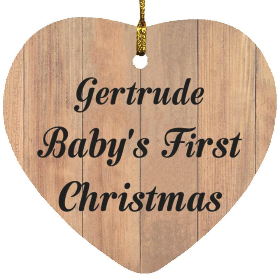 Gertrude Baby's First Christmas - Heart Ornament C