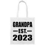Grandpa Established EST. 2023 - Tote Bag White