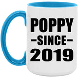Poppy Since 2019 - 15oz Accent Mug Blue