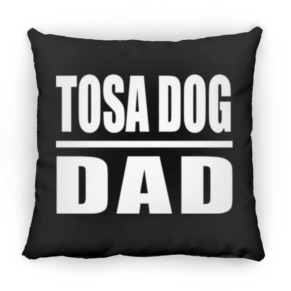 Tosa Dog Dad - Throw Pillow Black