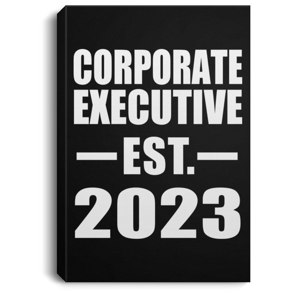 Corporate Executive Established EST. 2023 - Canvas Portrait