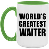World's Greatest Waiter - 15oz Accent Mug Green
