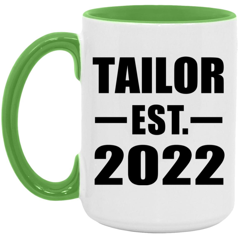 Tailor Established EST. 2022 - 15oz Accent Mug Green