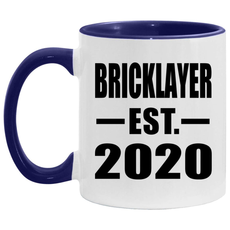 Bricklayer Established EST. 2020 - 11oz Accent Mug Purple