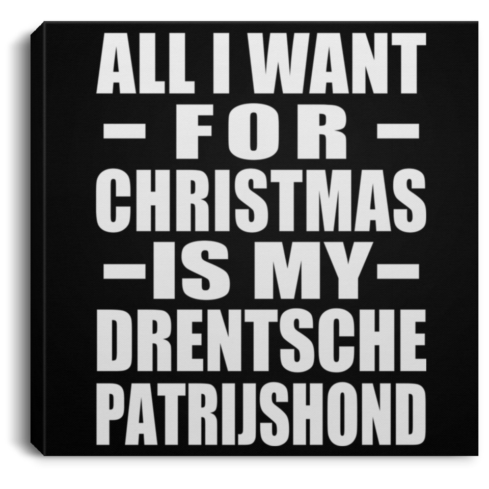 All I Want For Christmas Is My Drentsche Patrijshond - Canvas Square