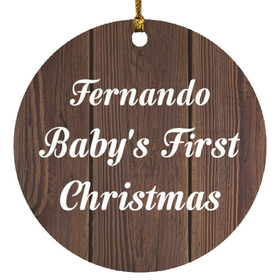 Fernando Baby's First Christmas - Circle Ornament D