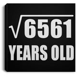 81st Birthday Square Root of 6561 Years Old - Canvas Square