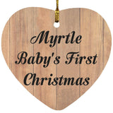 Myrtle Baby's First Christmas - Heart Ornament C