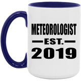 Meteorologist Established EST. 2019 - 15oz Accent Mug Purple