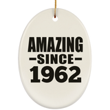 62nd Birthday Amazing Since 1962 - Oval Ornament