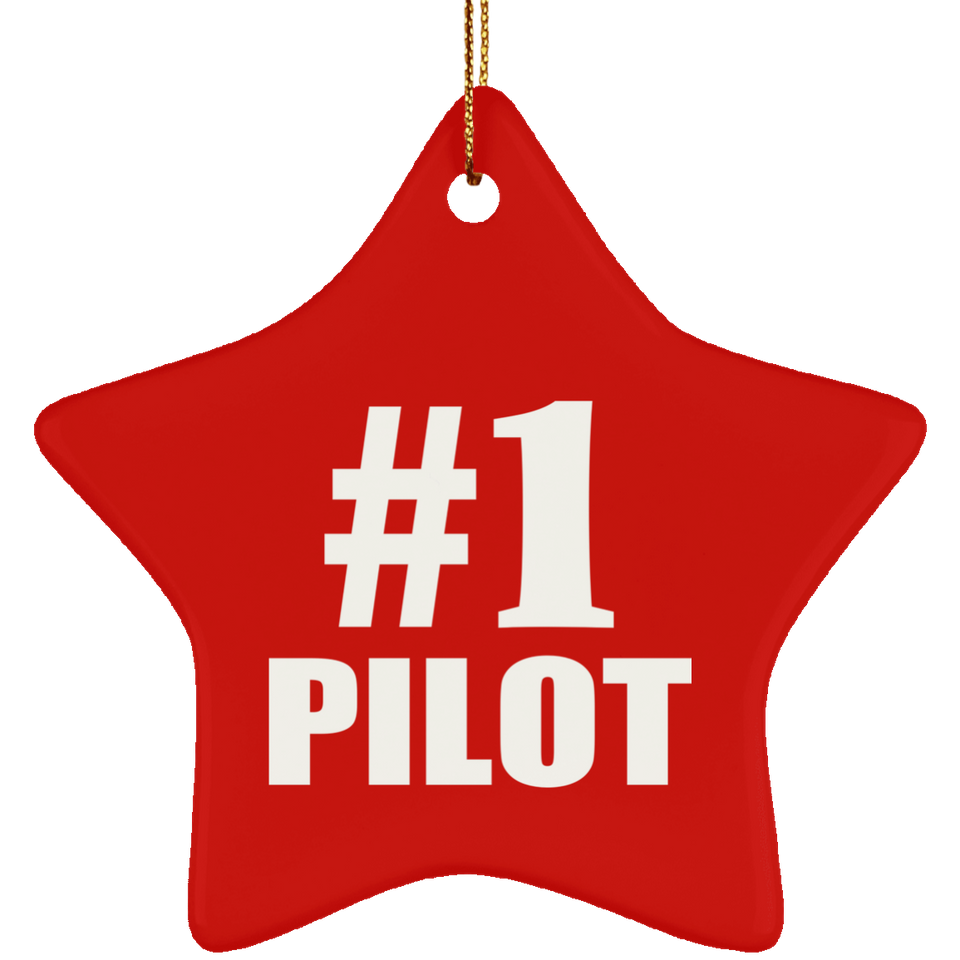Number One #1 Pilot - Star Ornament