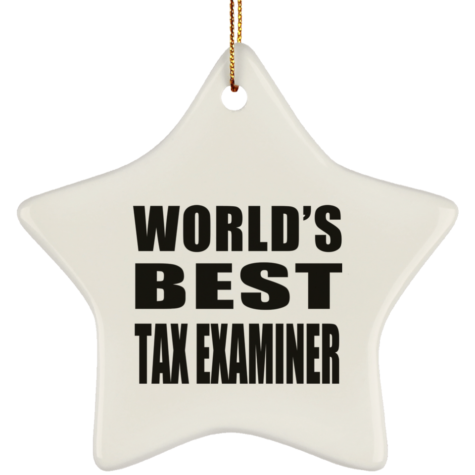 World's Best Tax Examiner - Star Ornament