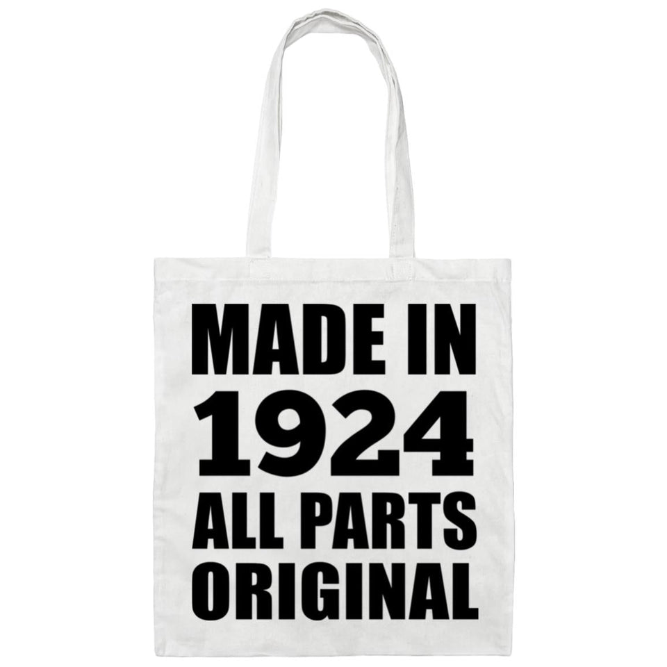 100th Birthday Made in 1924 All Parts Original - Tote Bag White