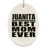 Juanita Best Mom Ever - Oval Ornament