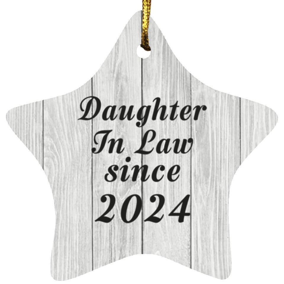 Daughter In Law Since 2024 - Star Ornament F