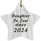 Daughter In Law Since 2024 - Star Ornament F
