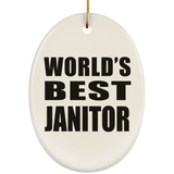 World's Best Janitor - Oval Ornament