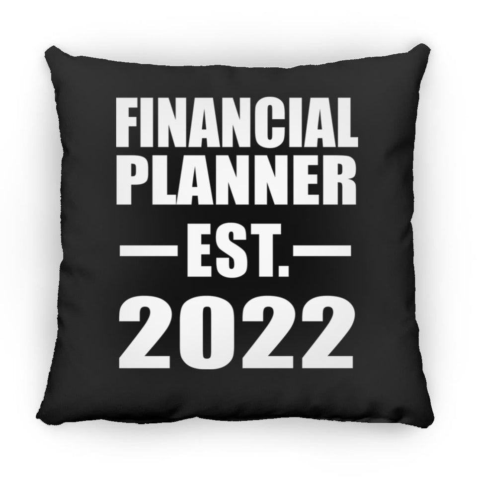 Financial Planner Established EST. 2022 - Throw Pillow Black