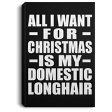 All I Want For Christmas Is My Domestic Longhair - Canvas Portrait