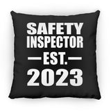 Safety Inspector Established EST. 2023 - Throw Pillow Black