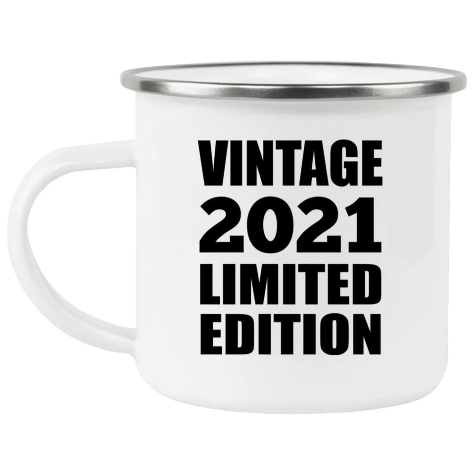 3rd Birthday Vintage 2021 Limited Edition - 12oz Camping Mug