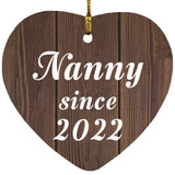 Nanny Since 2022 - Heart Ornament D