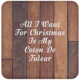 All I Want For Christmas Is My Coton De Tulear - Drink Coaster E
