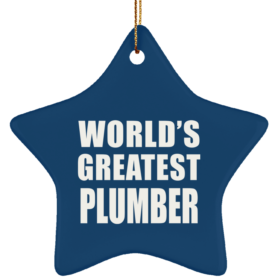 World's Greatest Plumber - Star Ornament