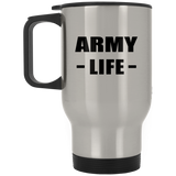 Army Life - Silver Travel Mug