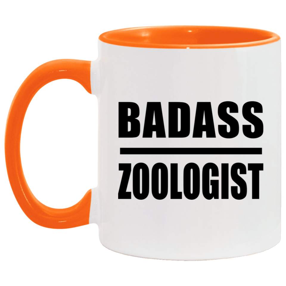Badass Zoologist - 11oz Accent Mug Orange