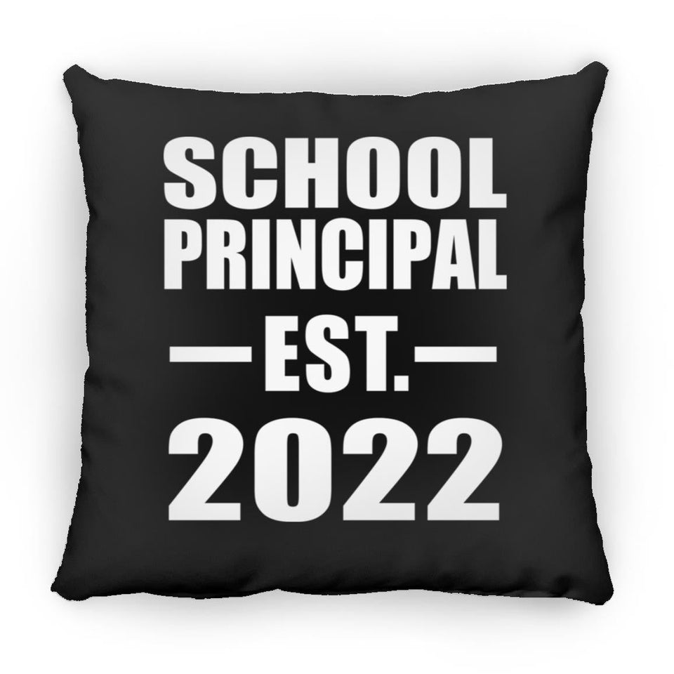 School Principal Established EST. 2022 - Throw Pillow Black