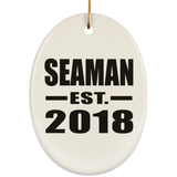 Seaman Established EST. 2018 - Oval Ornament