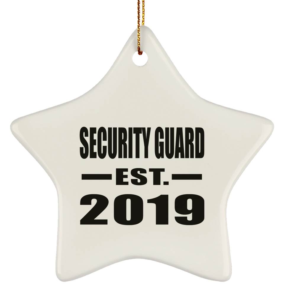 Security Guard Established EST. 2019 - Star Ornament