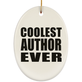 Coolest Author Ever - Oval Ornament