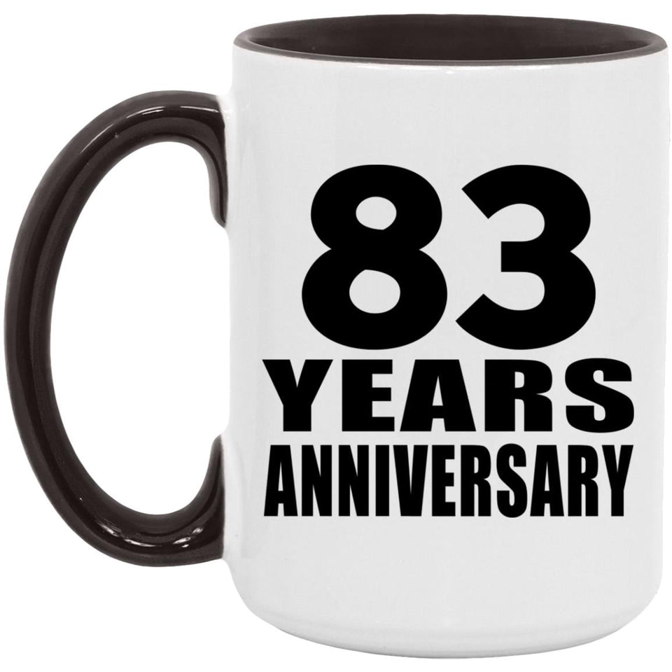 83rd Anniversary 83 Years - 15oz Accent Mug Black