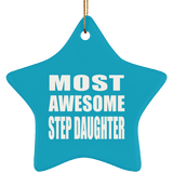 Most Awesome Step Daughter - Star Ornament